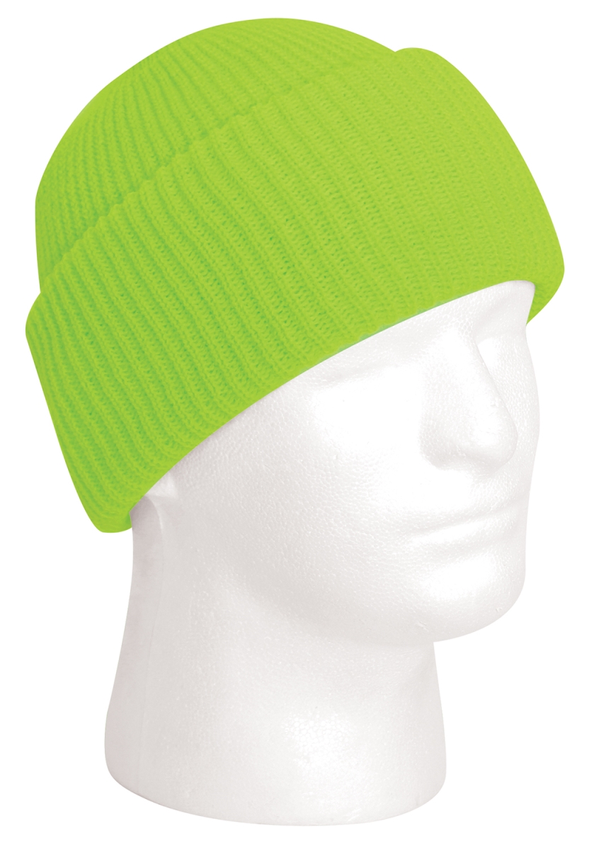 19515 Acrylic Watch Caps, Safety Green
