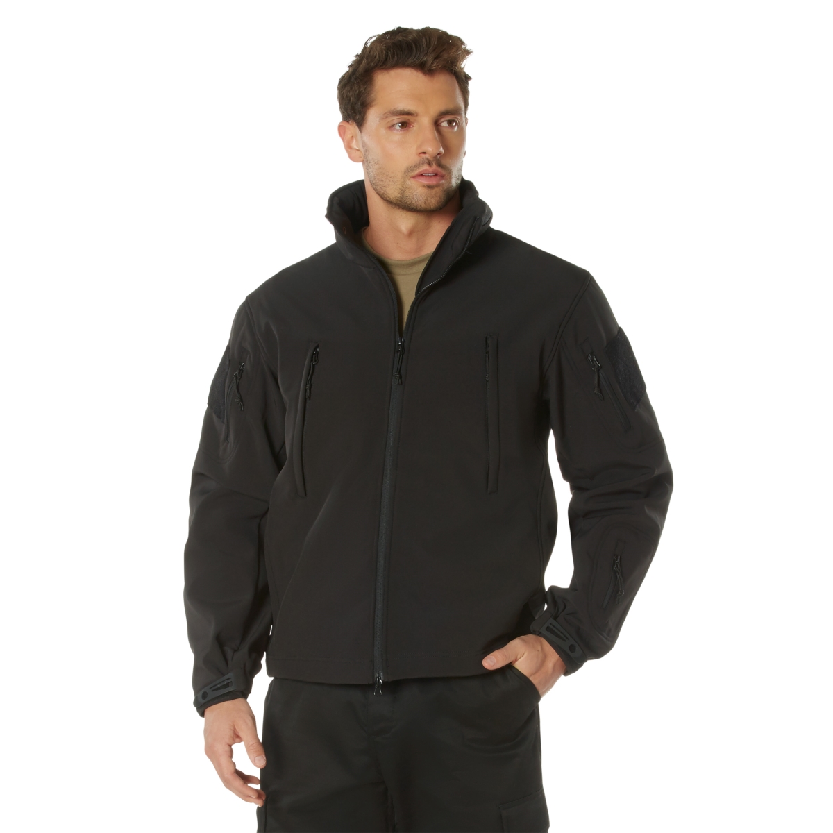 16442 Concealed Carry Soft Shell Jacket, Black - 5XL