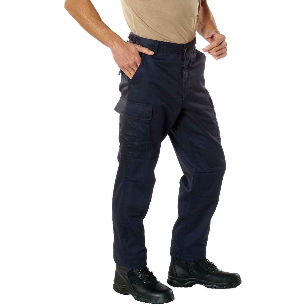 5496 Relaxed Fit Zipper Fly Battle Dress Uniform Pants, Midnight Navy Blue - Medium