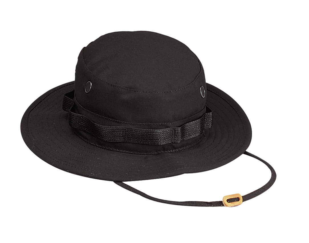 5588 100 Percent Cotton Rip-Stop Boonie Hat, Black - Size 7