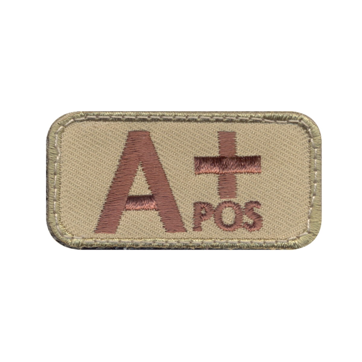 15389 A Positive Blood Type Morale Patch, Brown