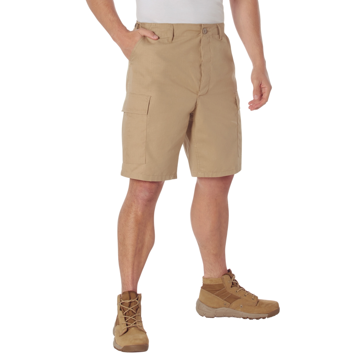 7940 Men Rip-Stop Battle Dress Uniform Shorts, Khaki - Medium