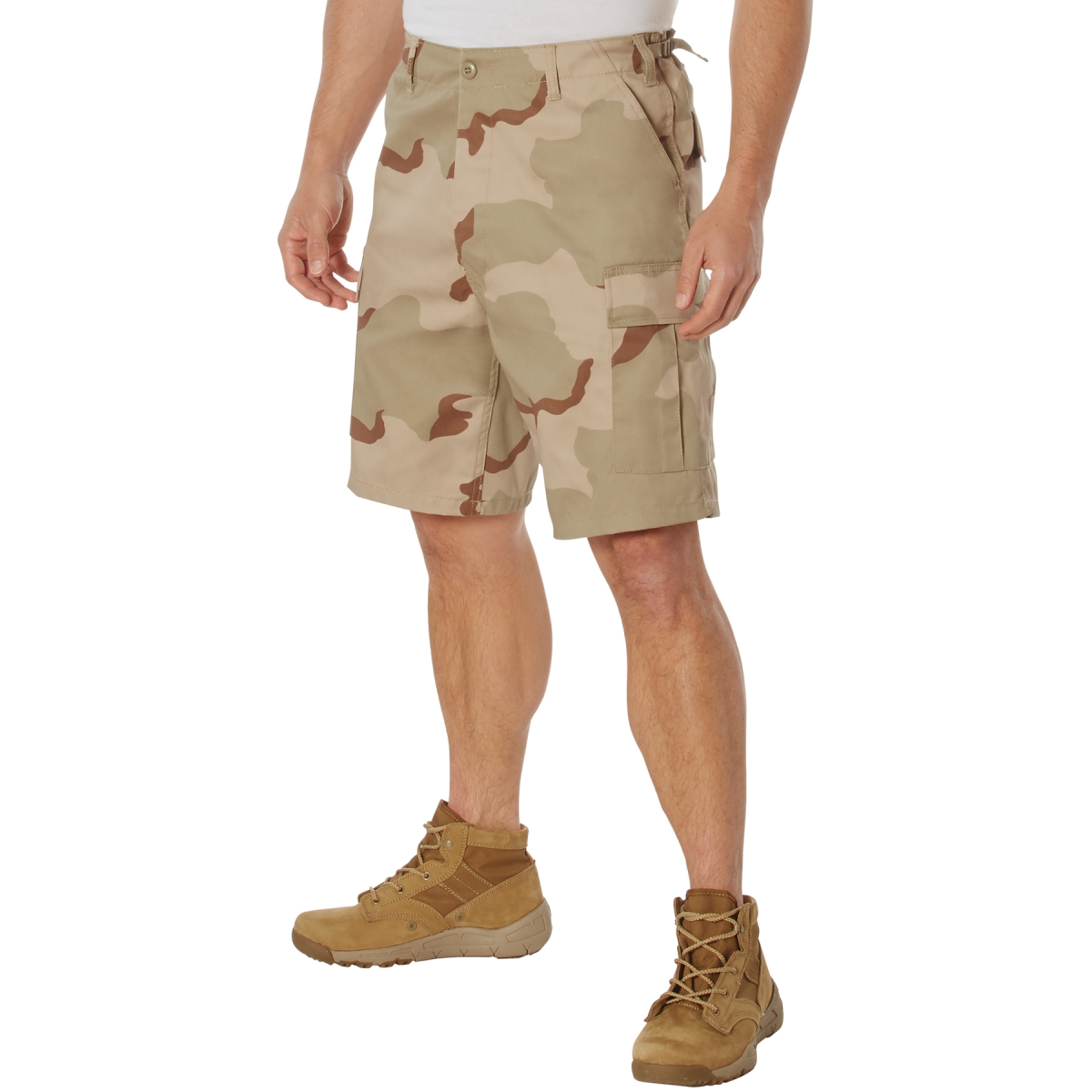 8606 Men Camo Battle Dress Uniform Shorts, Tri-Color Desert Camo - 2XL