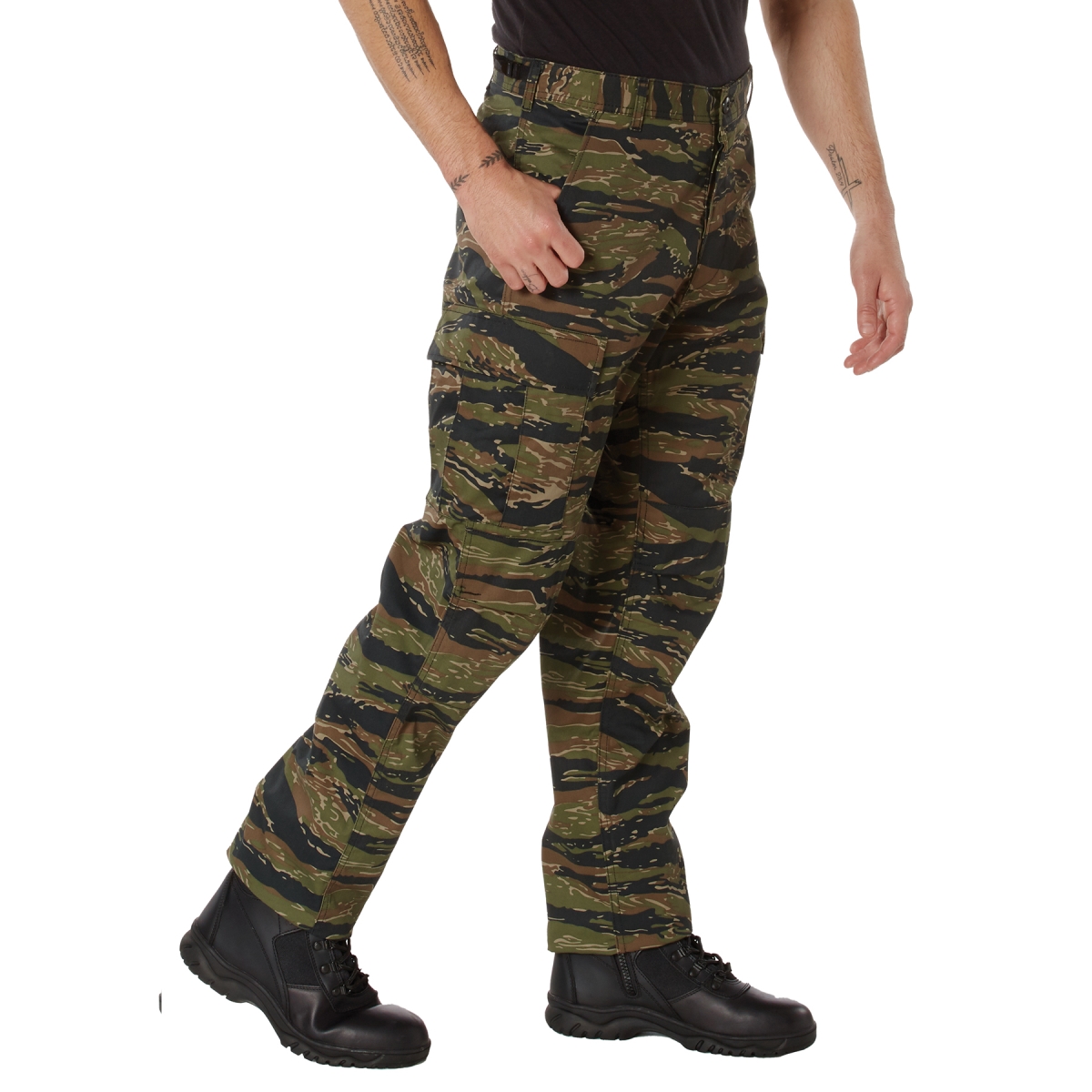9083 Camo Tactical Battle Dress Uniform Pants, Tiger Stripe Camo - Extra Large