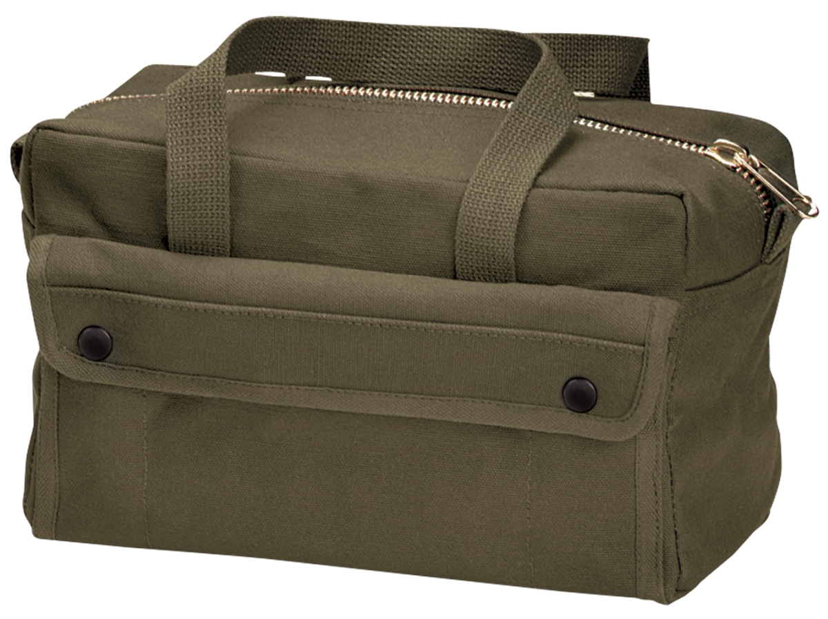 10649 Mechanics Tool Bag with Brass Zipper, Olive Drab