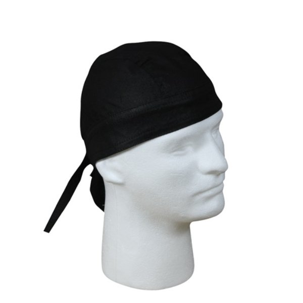 4560 Solid Color Headwrap Bandana, Black