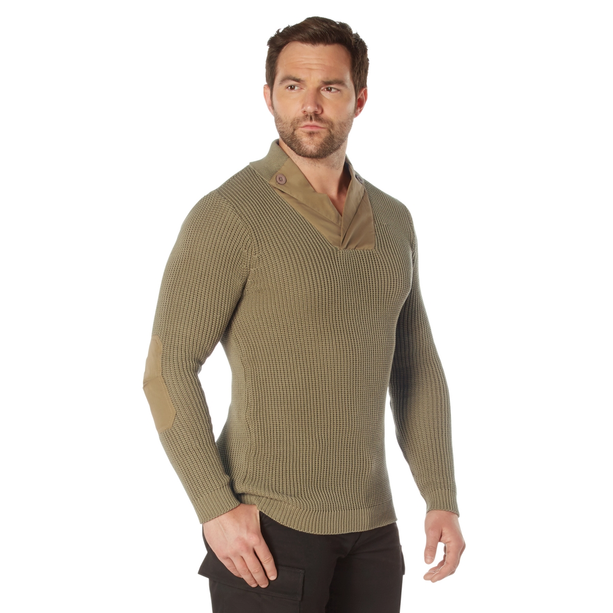 4858 WWII Vintage Mechanics Sweater, Khaki - 2XL