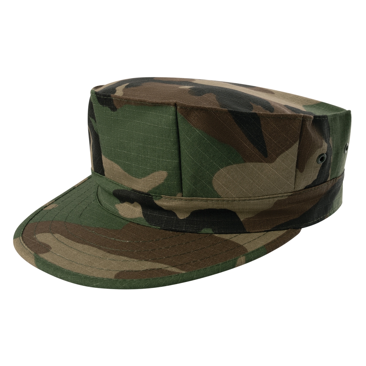 5265 8 Point Military Caps, Woodland Camo - Medium