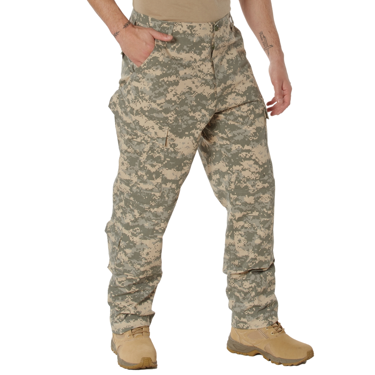5464 Men ACU Digital Camo Combat Uniform Long Pants - Small