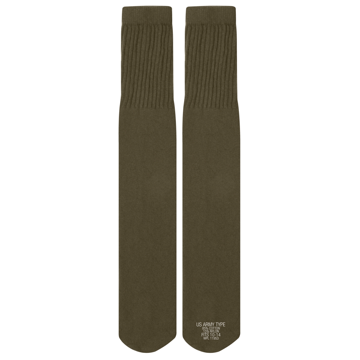 6215 G.I. Style Tube Socks, Olive Drab
