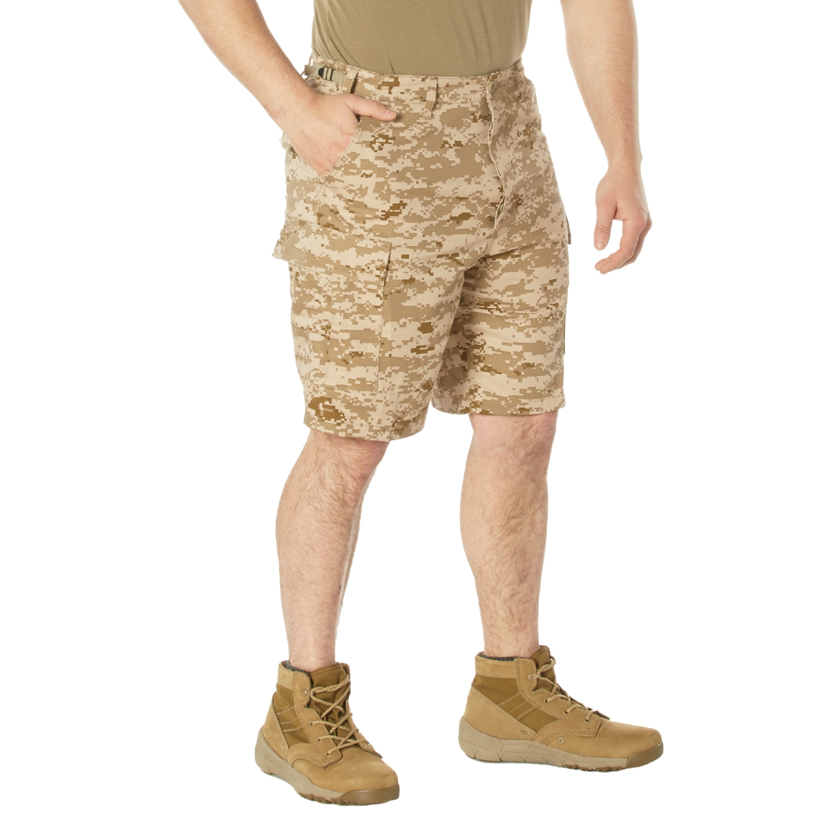 6830 Men Digital Camo Battle Dress Uniform Shorts, Desert Digital Camo - Extra Large