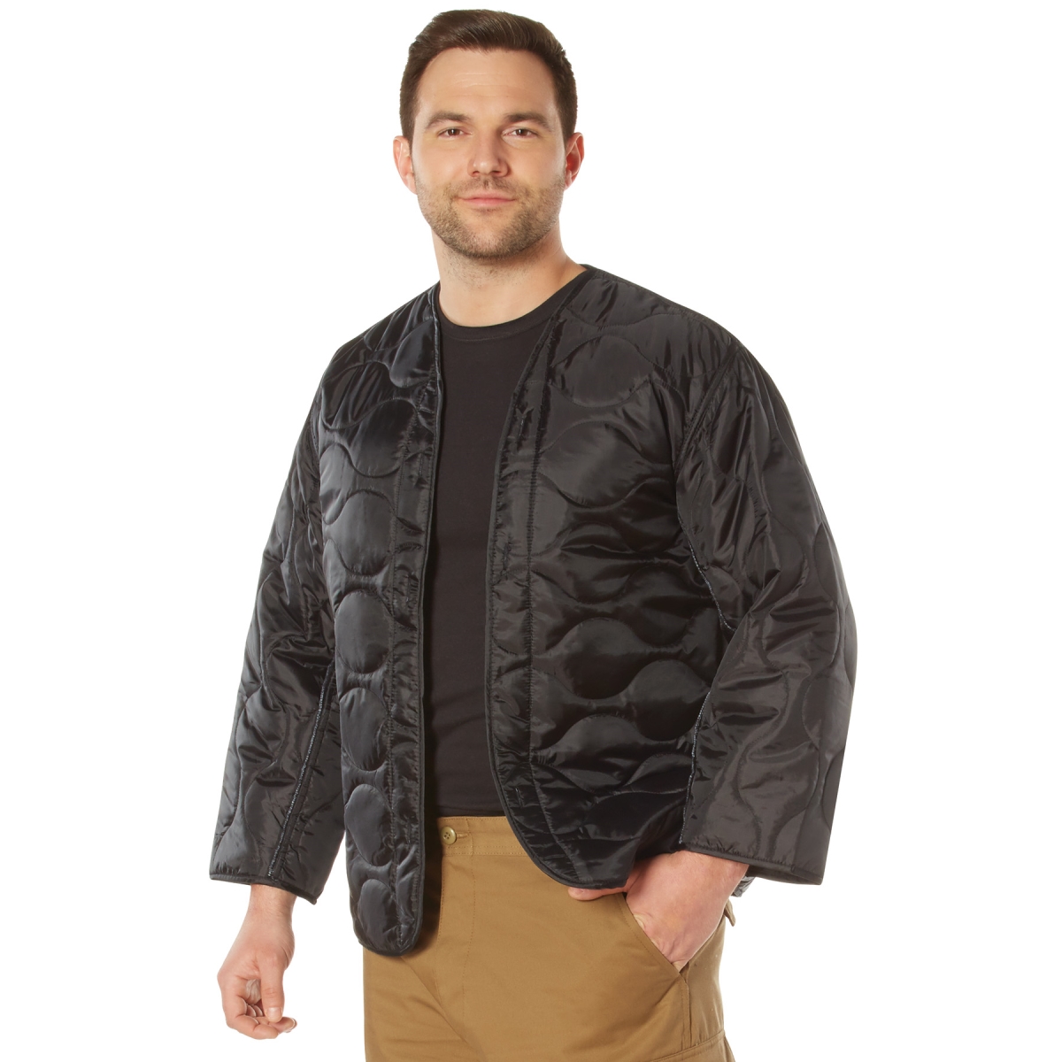 9509 Men M-65 Field Jacket Liner, Black - Small