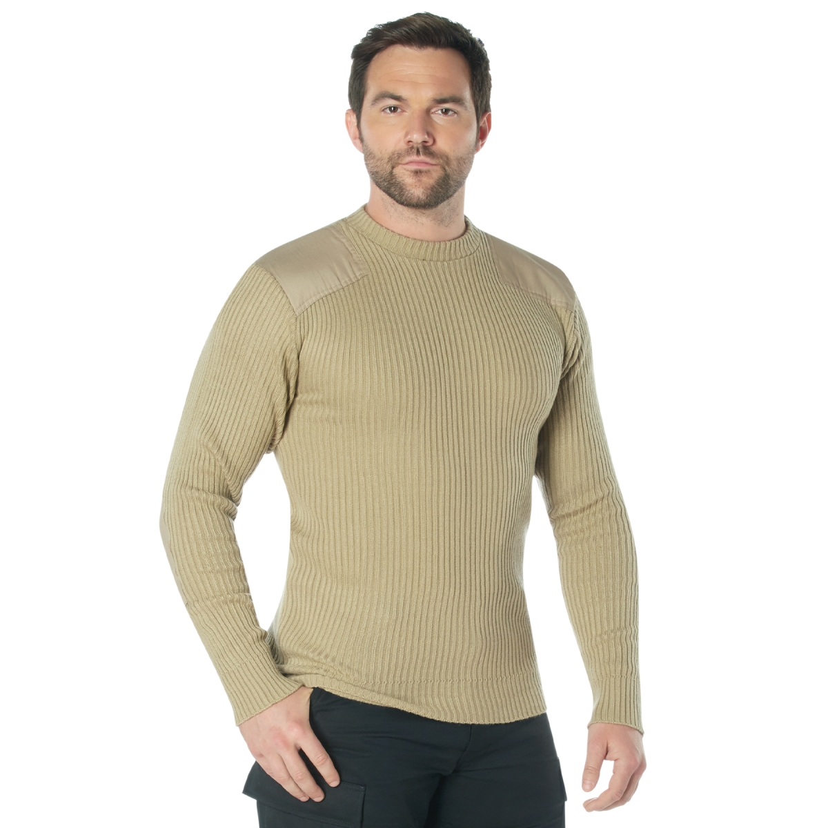 Acrylic Commando Sweater - Khaki - 2XL - Durable & Comfortable Design