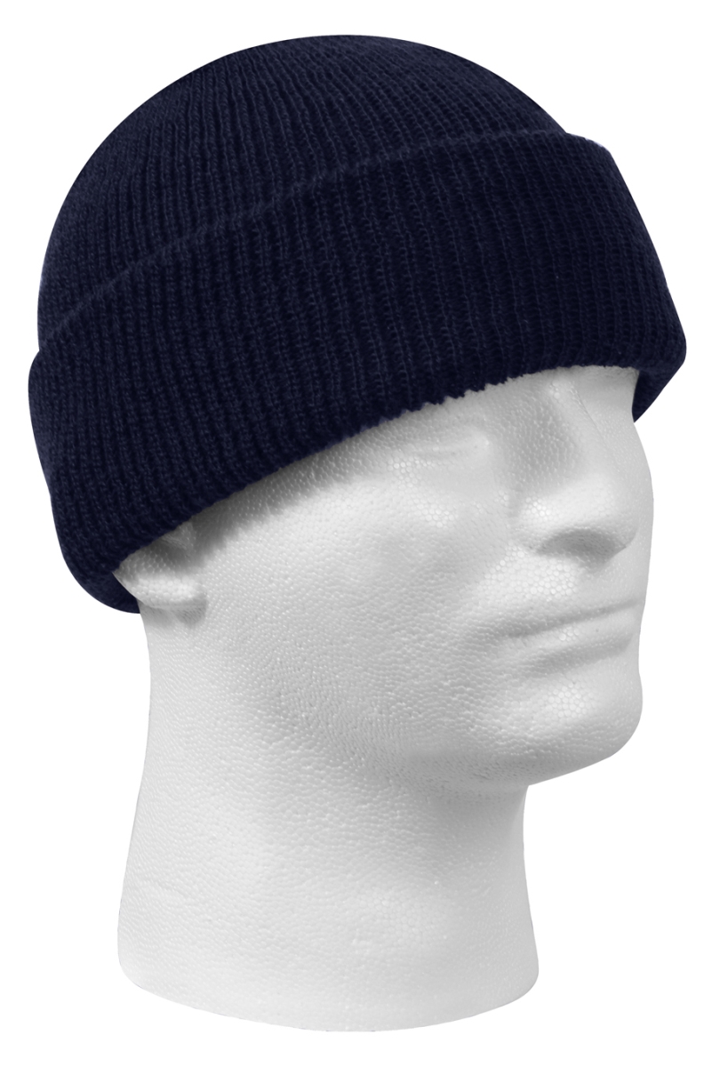 9752 Genuine Wool Watch Caps, Navy Blue