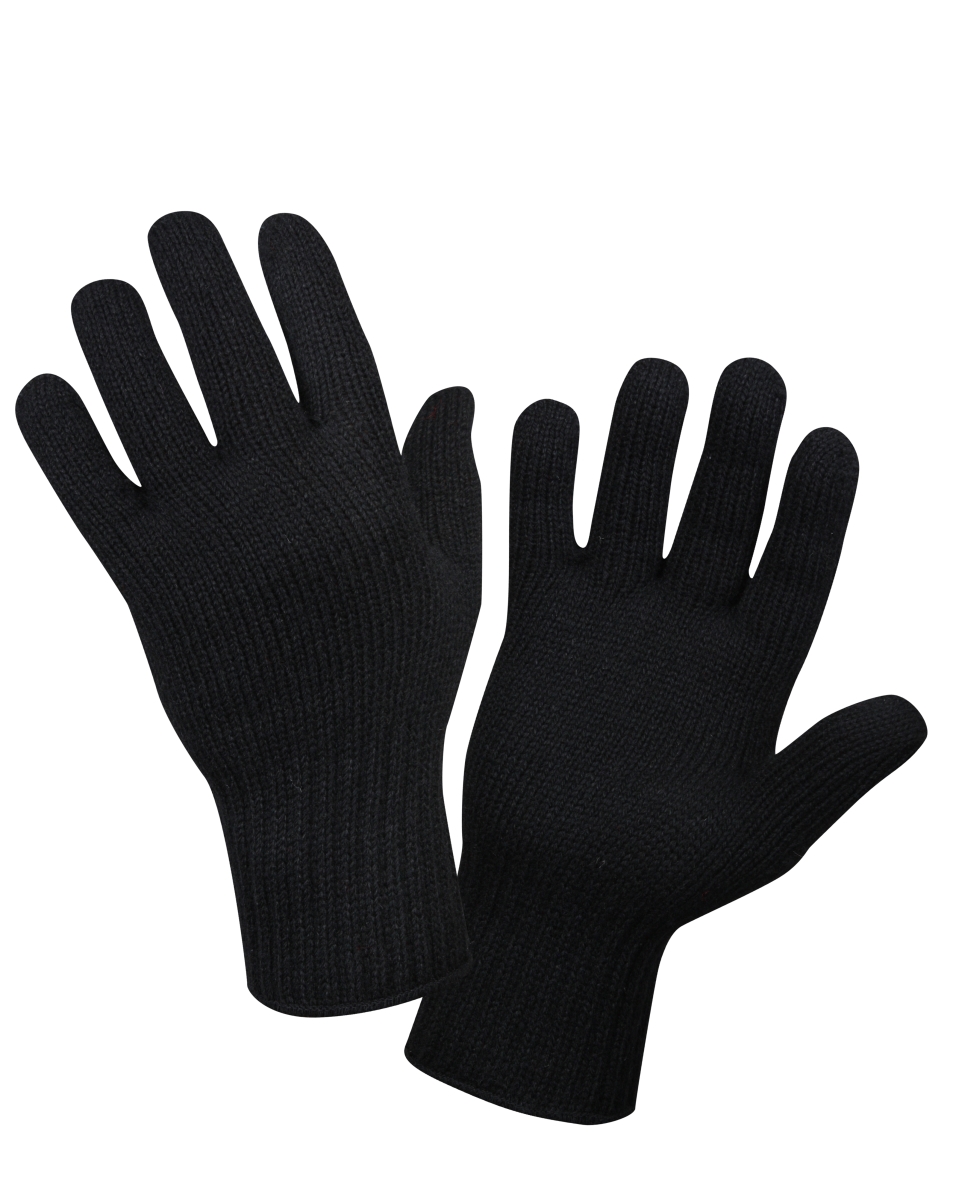 9787 Wool Glove Liners - Unstamped, Black - Medium
