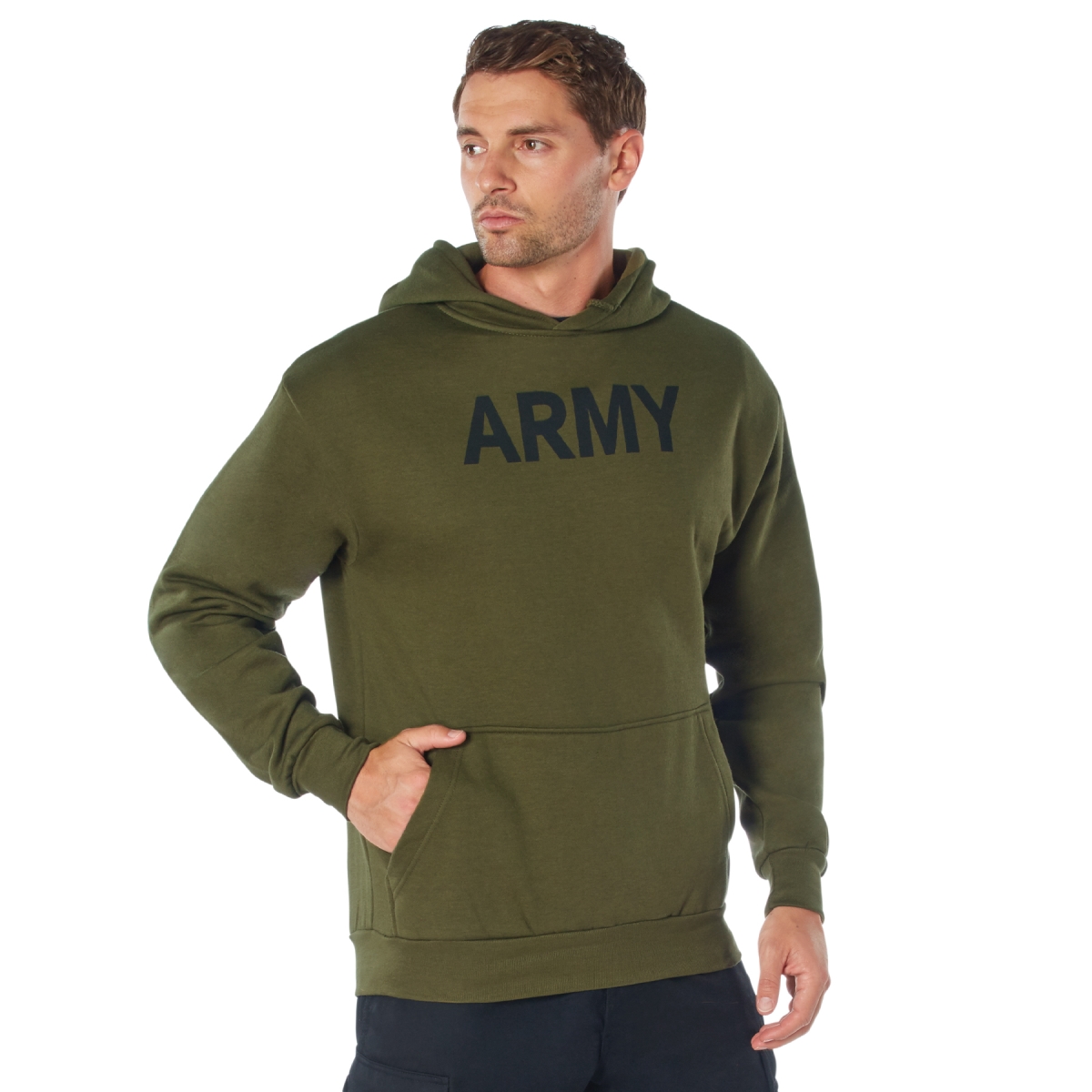 10635 Army Physical Training Pullover Hooded Sweatshirt, Olive Drab - Small