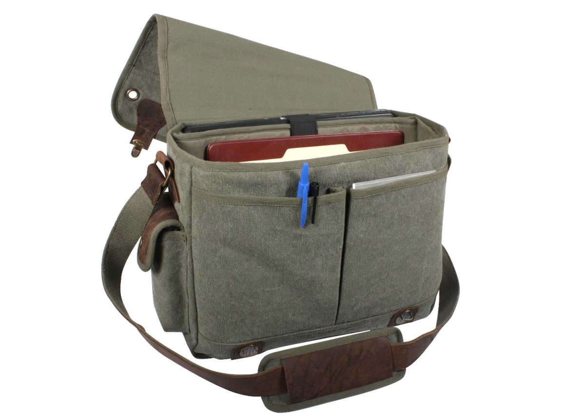 10705 Canvas Trailblazer Laptop Bag, Olive Drab