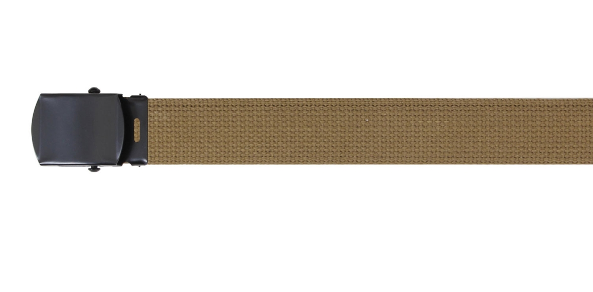 12324 Web Belts with Buckle, Coyote Brown - 54 in. Length