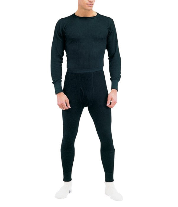 18831 Thermal Knit Underwear Bottom, Black - 3XL