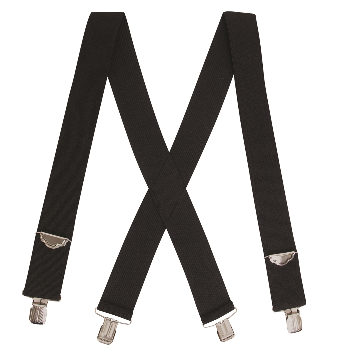 2921 Adjustable Elastic X-Back Pant Suspenders, Black