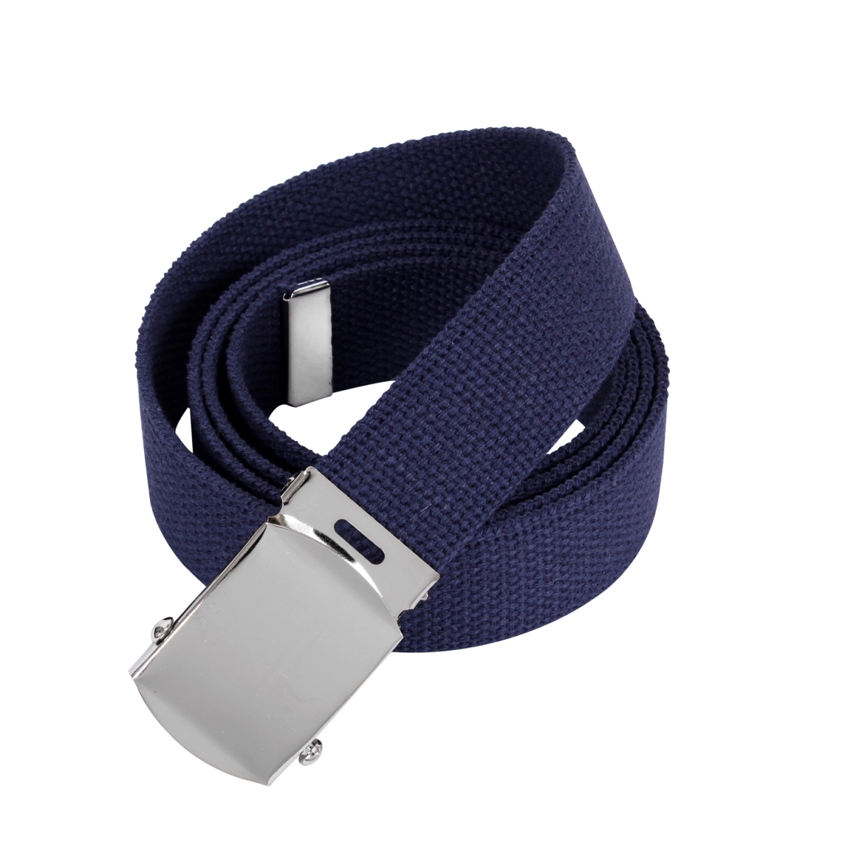 3022 64 in. Long Military Web Belts, Navy Blue & Chrome