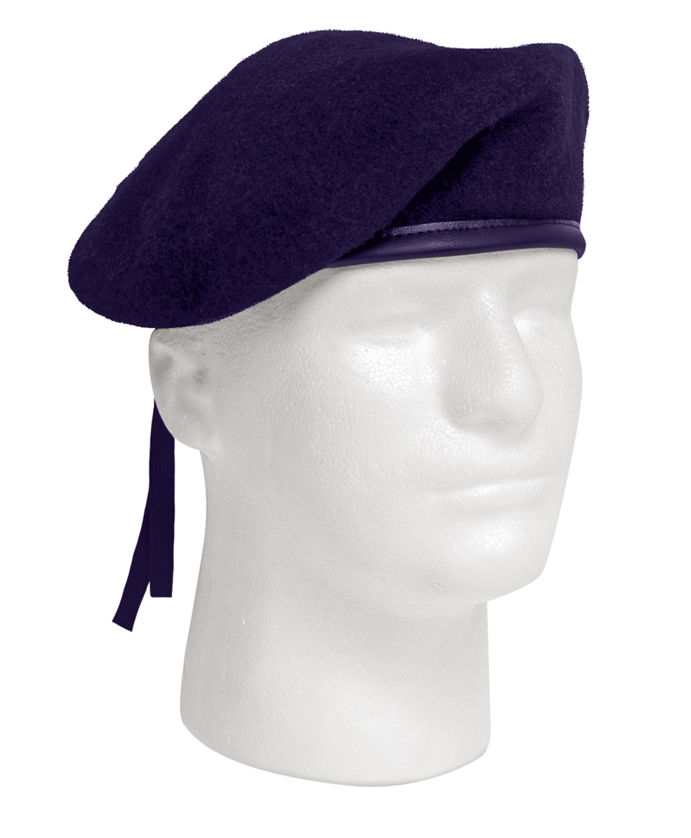 3901 G.I. Style Beret Hat, Navy Blue - Size 7.25
