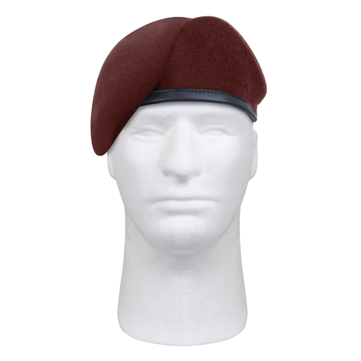 3921 G.I. Type Inspection Ready Beret Hat, Maroon - Size 7.25