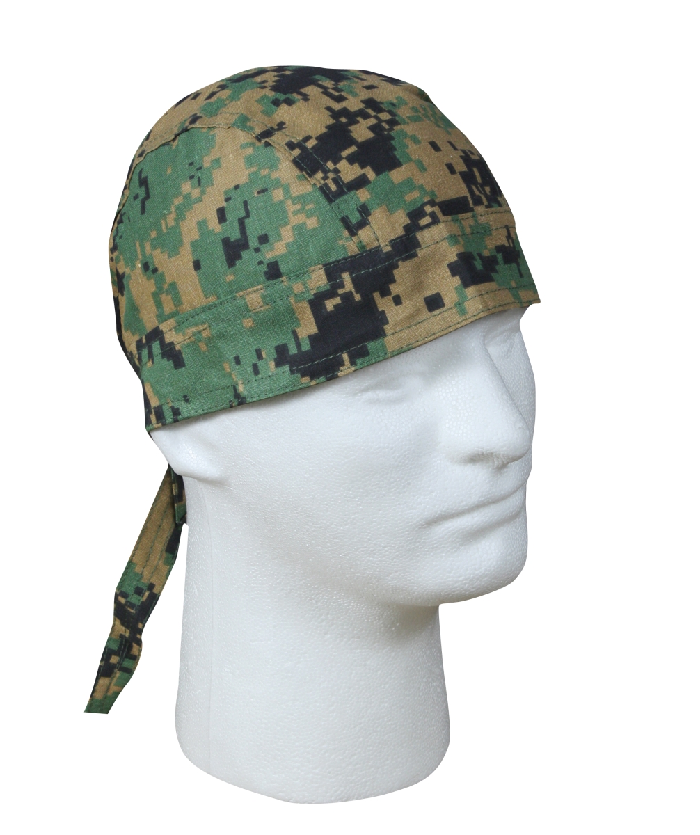 4615 Digital Camo Headwrap Bandana, Woodland Digital Camo