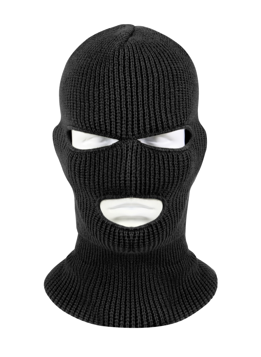 5055 3 Hole Face Mask, Black