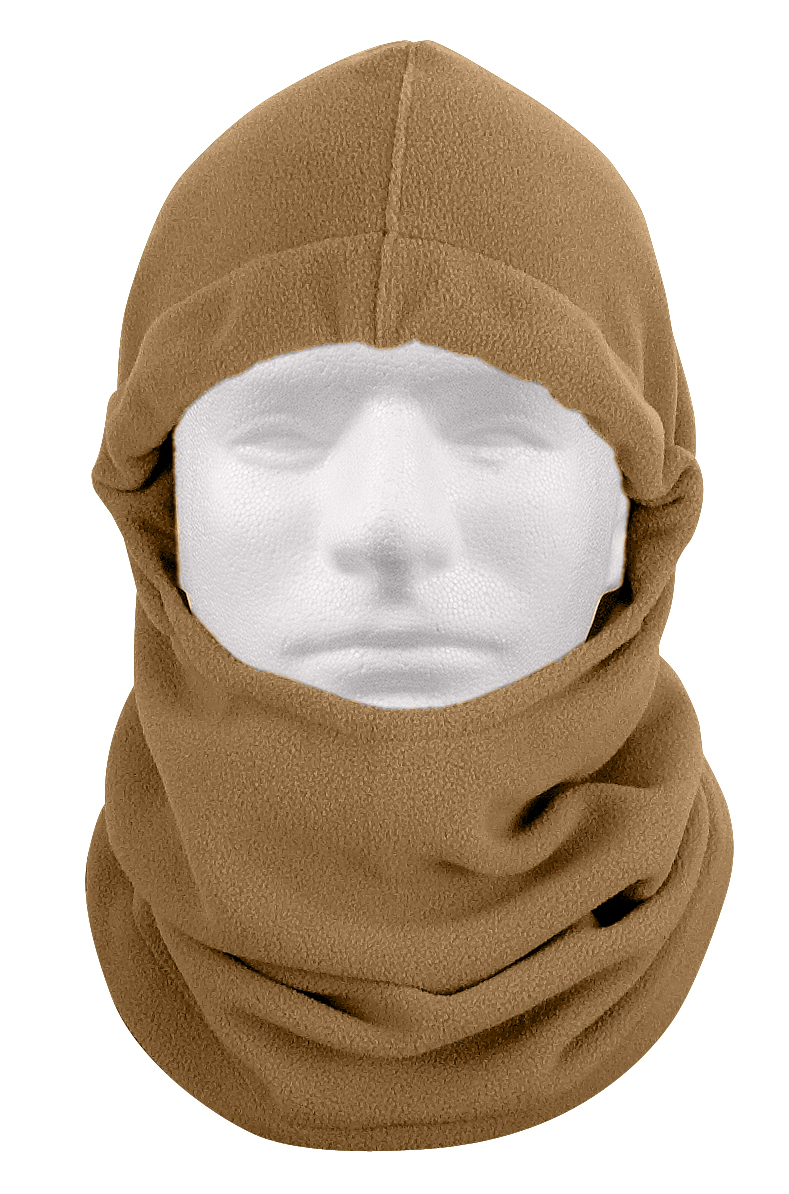 5172 Polar Fleece Adjustable Balaclava Winter Hats, Coyote Brown