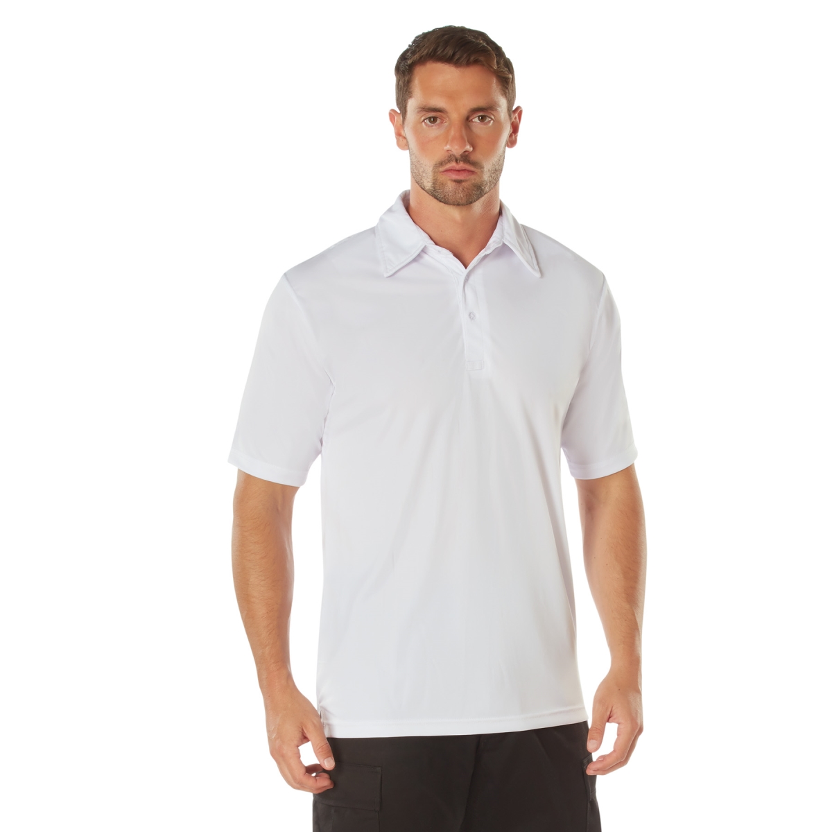 19431 Tactical Performance Polo Short Sleeve Shirt, White - 3XL