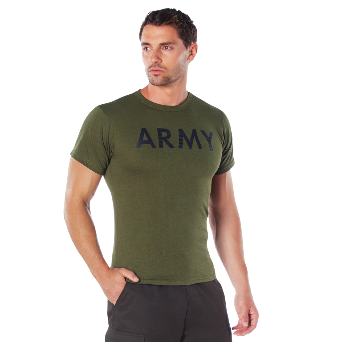 5892 Olive Drab Military Physical Training Short Sleeve T-Shirt - Army - Small