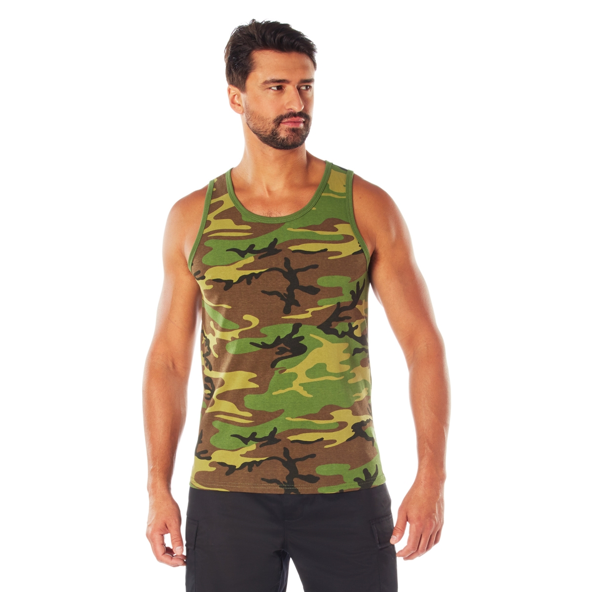 7368 Camo Tank Top, Woodland Camo - Medium