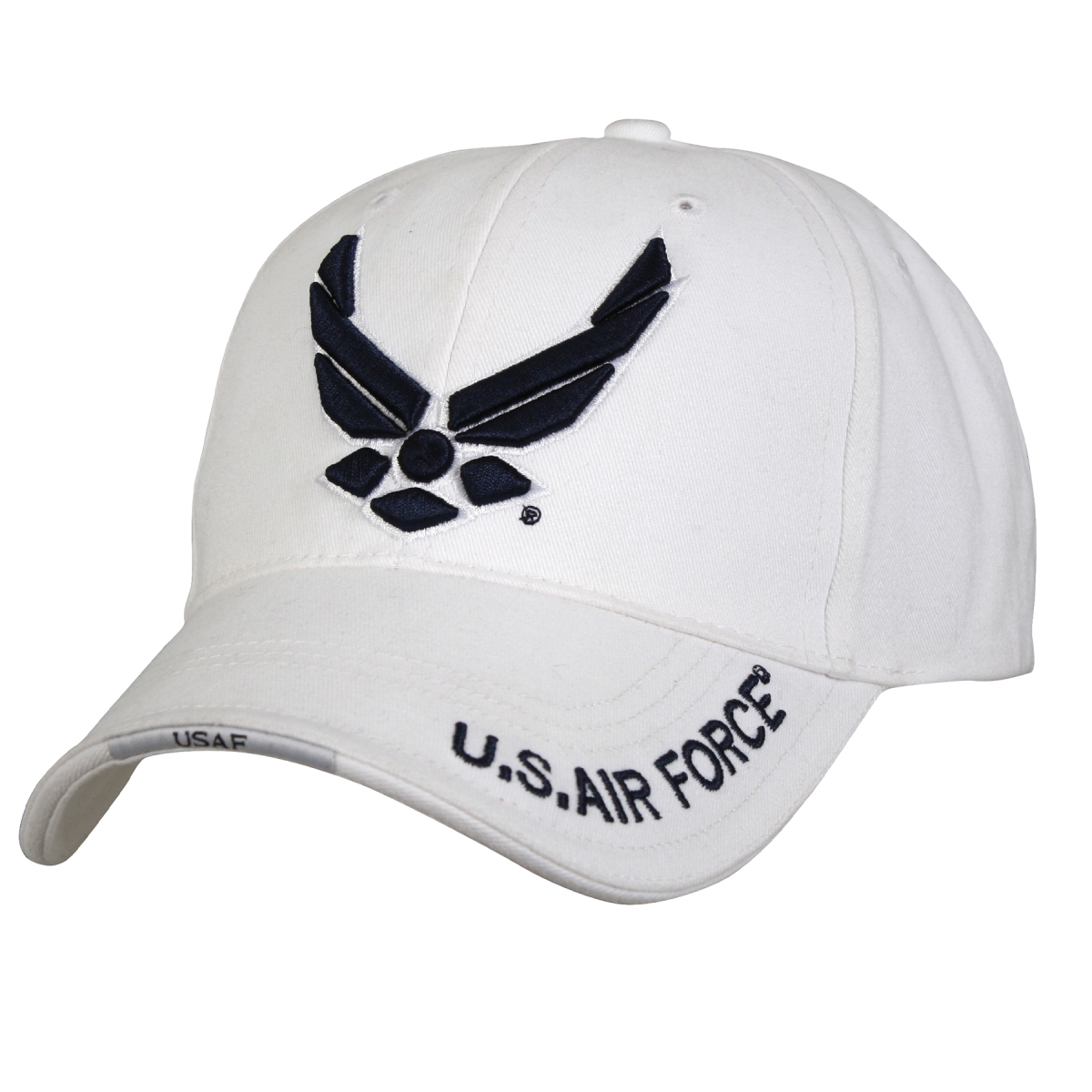 10624 Deluxe U.S. Air Force Wing Low Profile Insignia Cap, White