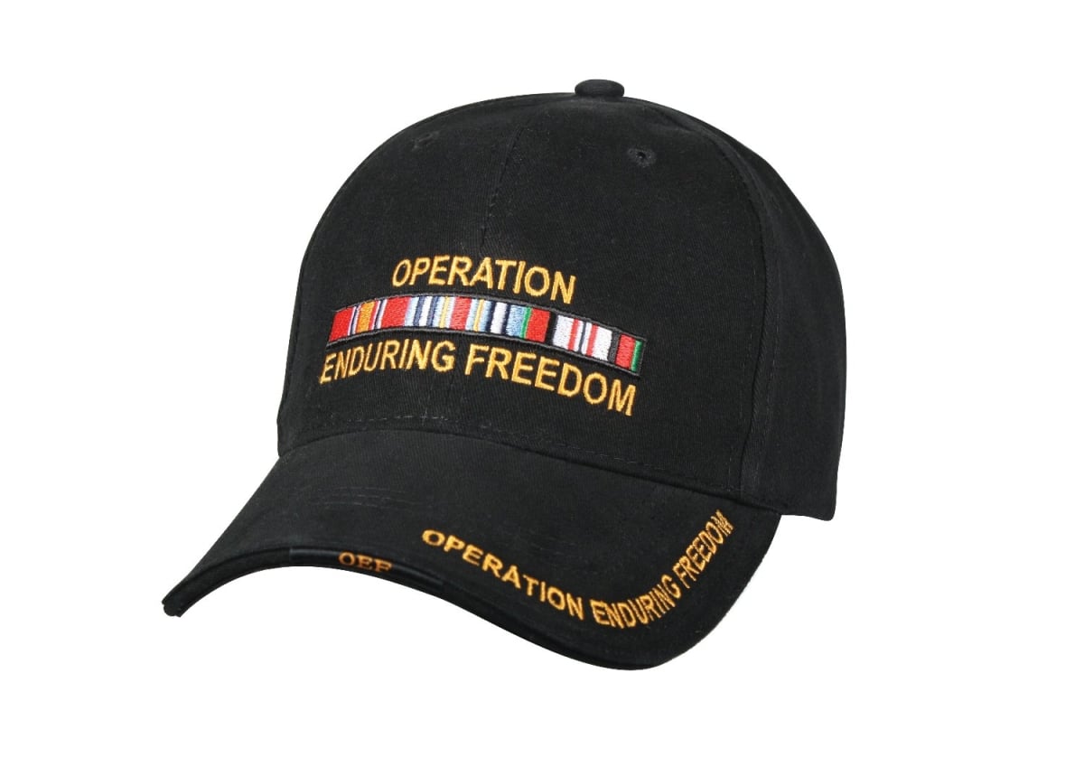 10977 Deluxe Operation Enduring Freedom Low Profile Cap, Black