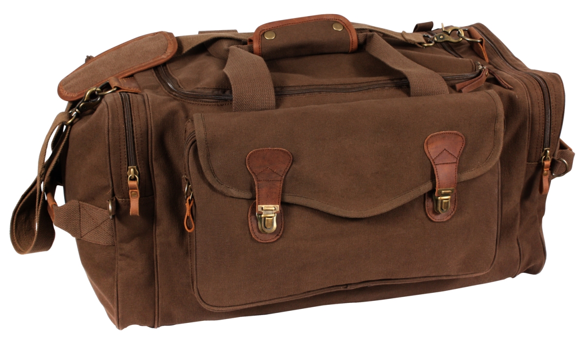 11198 Canvas Long Weekend Bag, Brown