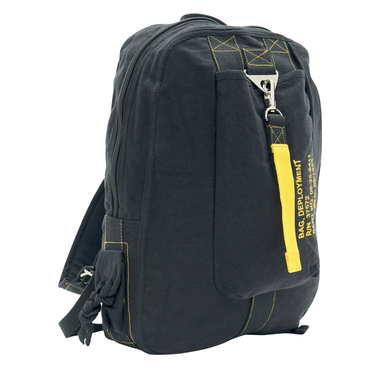 11269 Vintage Canvas Flight Backpack, Black