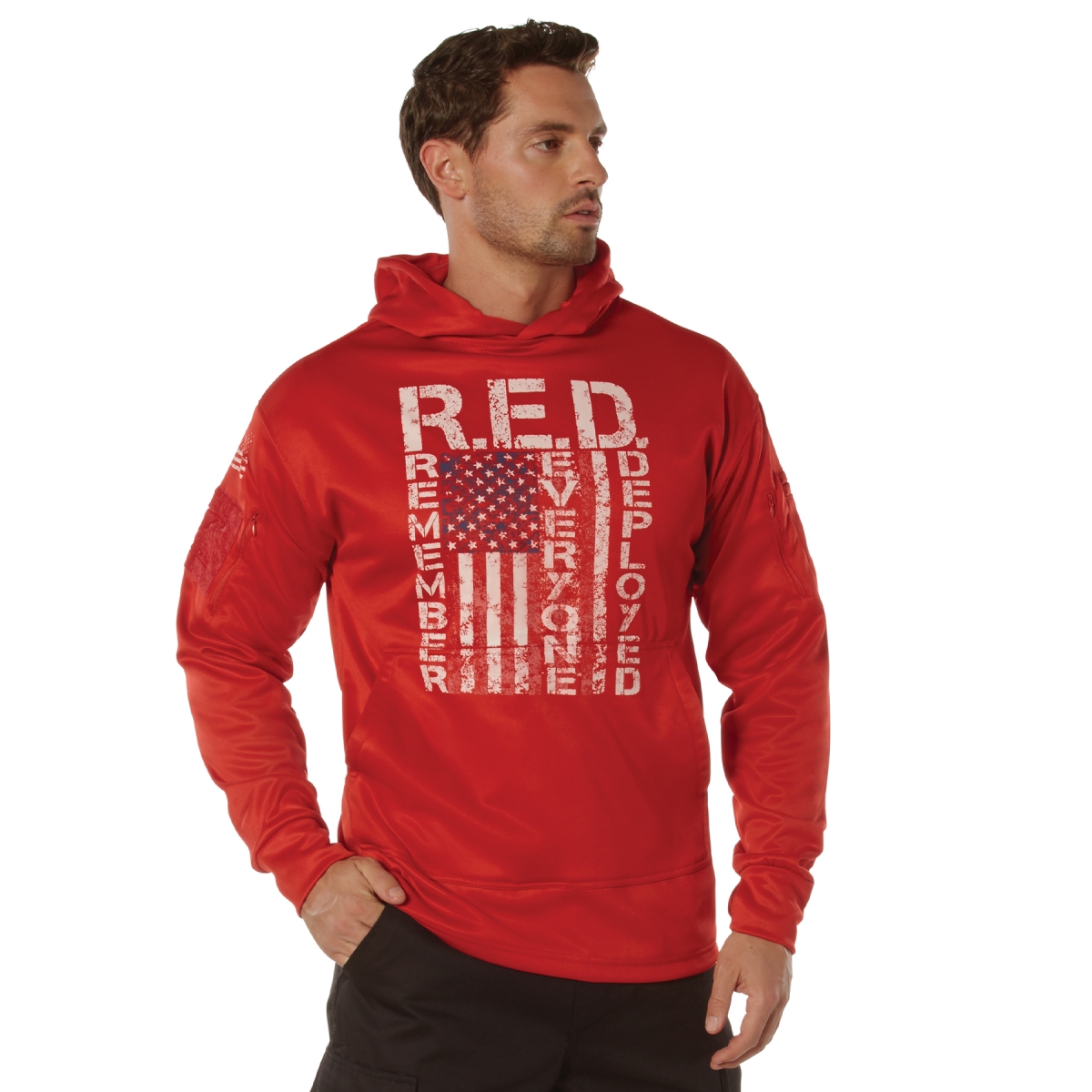 19418 Concealed Carry Remember Everyone Deployed Hoodie, Red - 2XL