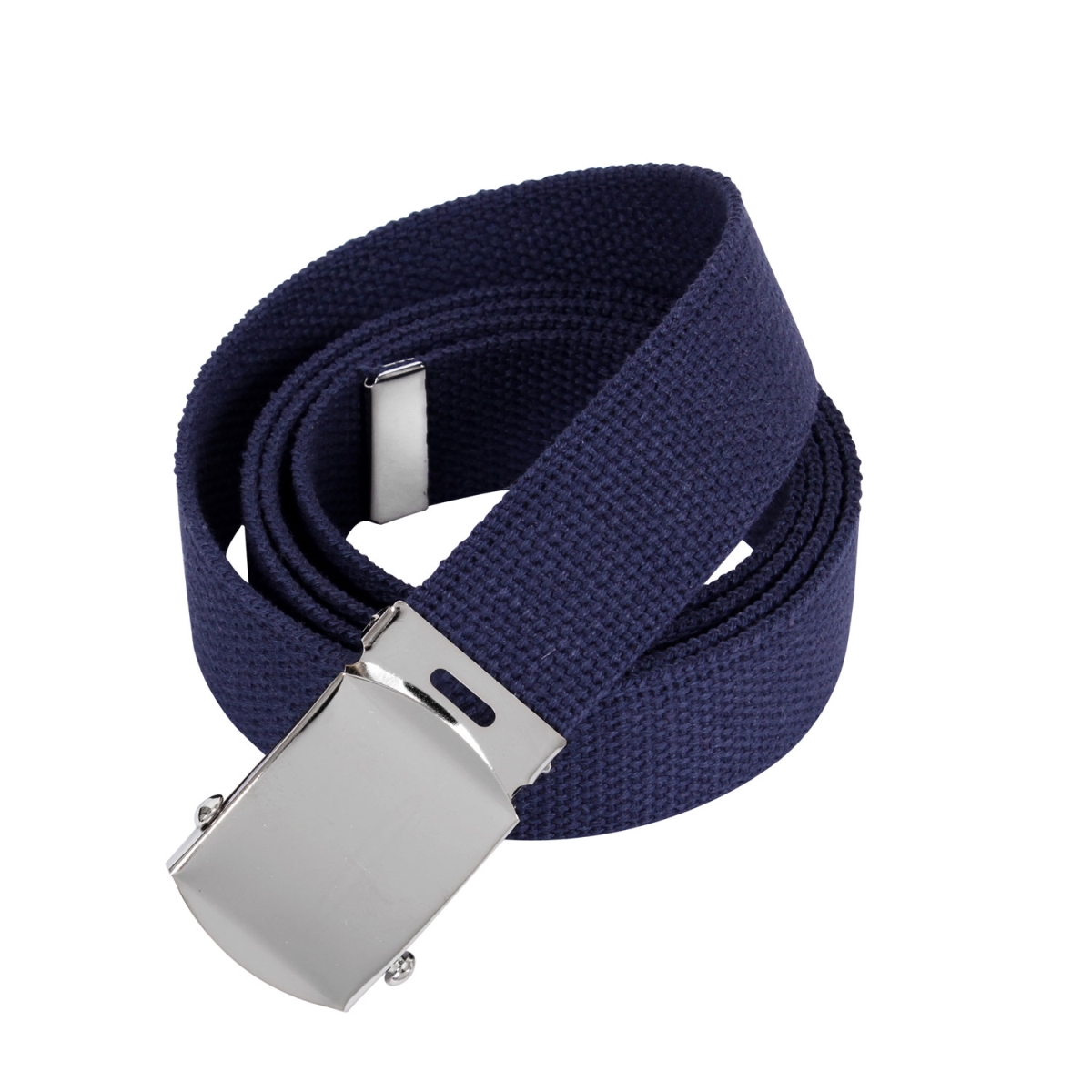 2907 44 in. Long Web Belts, Navy Blue & Chrome