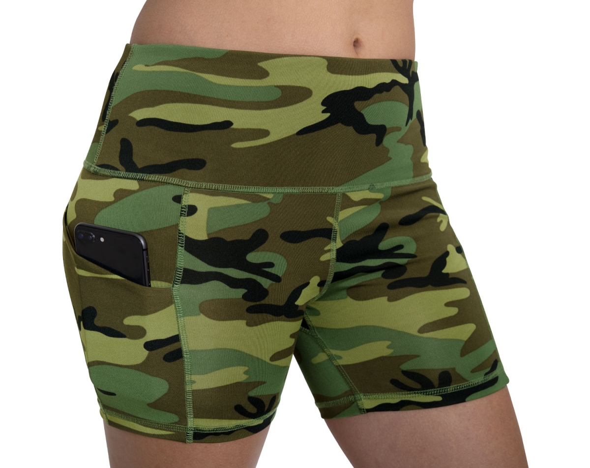 19027 Women Camo Workout Performance Legging Shorts - Extra Large