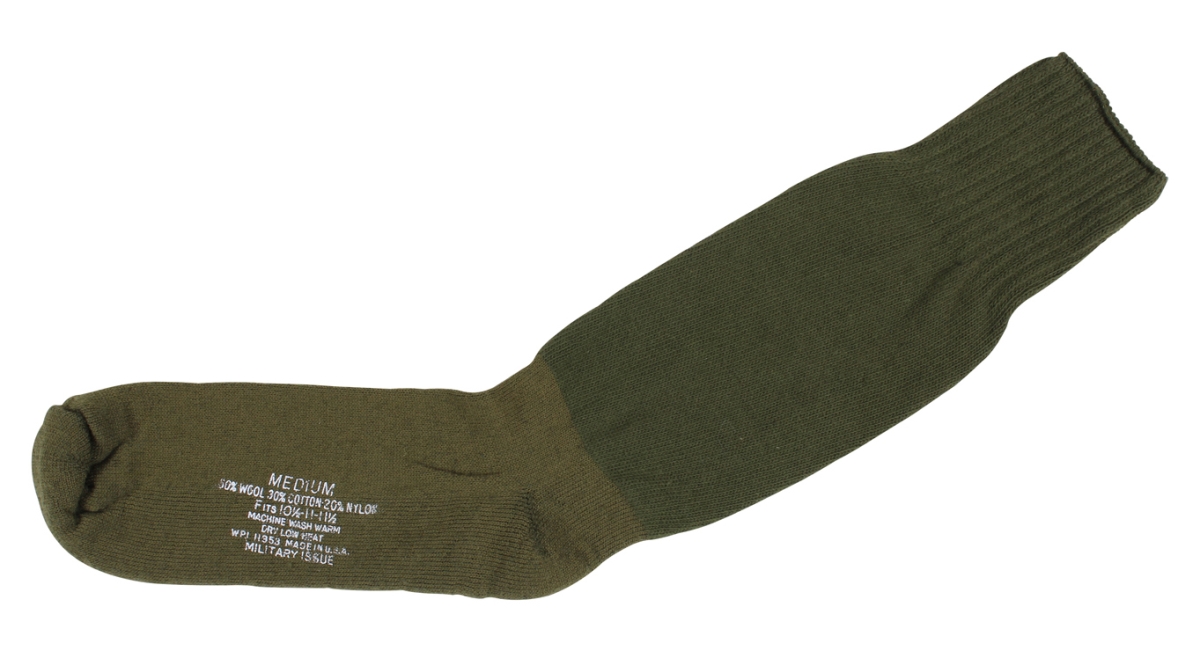 3503 G.I. Type Cushion Sole Socks, Olive Drab - Medium