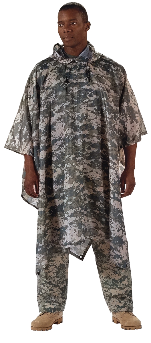3604 G.I. Type Rip-Stop Poncho, ACU Digital Camo