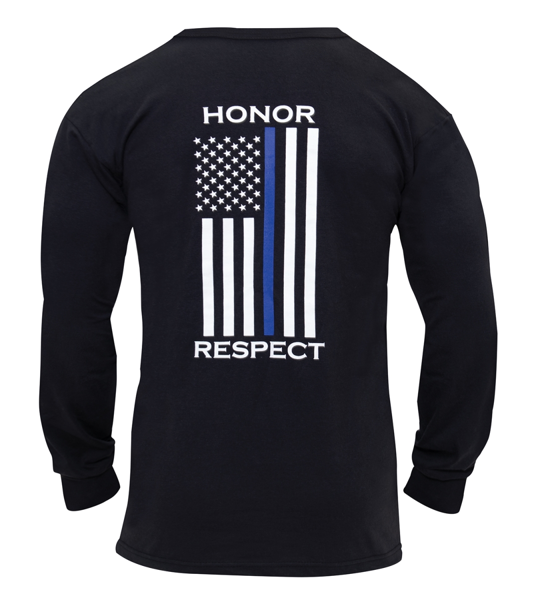 19928 Thin Blue Line Honor & Respect Long Sleeve T-Shirt - 2XL
