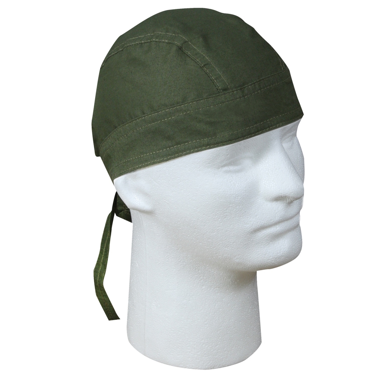 4564 Solid Color Headwrap Bandana, Olive Drab