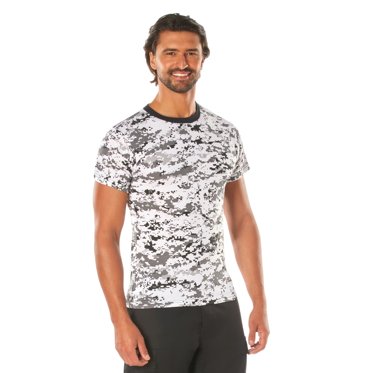 12341 Men Digital Camo Short Sleeve T-Shirt, City Digital Camo - Medium