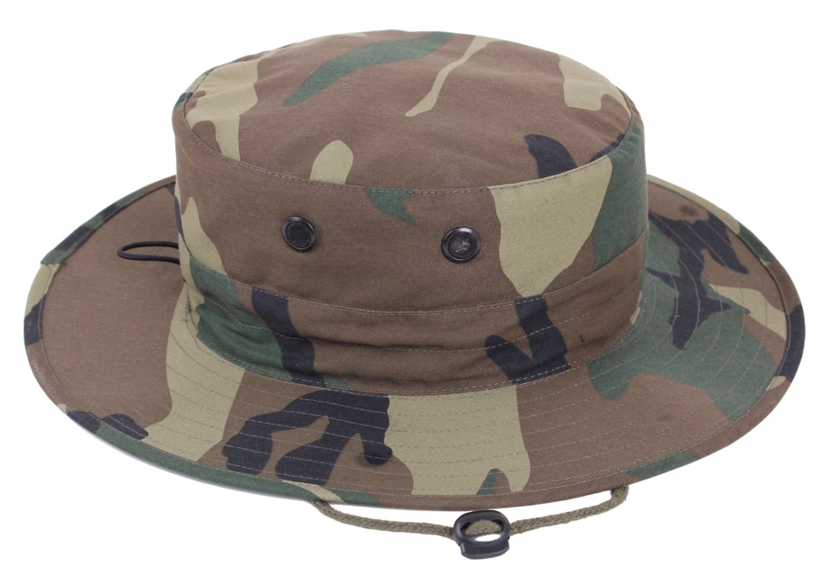 13442 Adjustable Boonie Hat, Woodland Camo