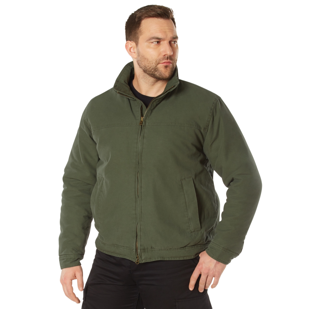 14244 Men Concealed Carry 3 Season Jacket, Olive Drab - 2XL