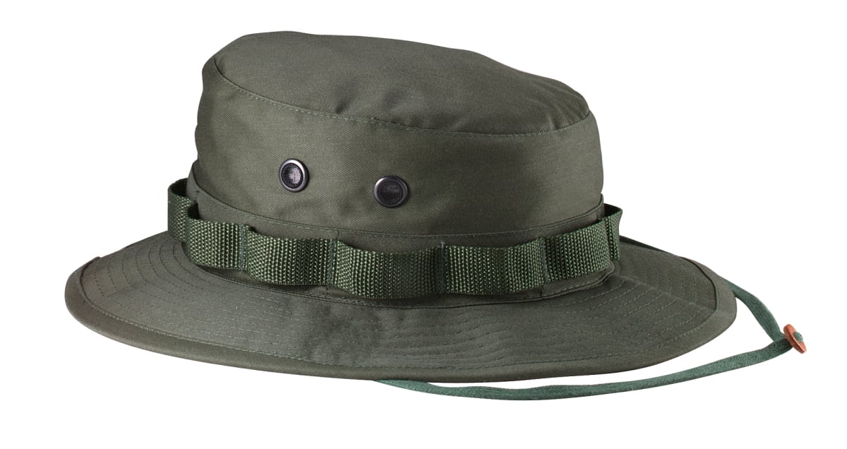 5605 100 Percent Cotton Rip-Stop Boonie Hat, Olive Drab - Size 7.75