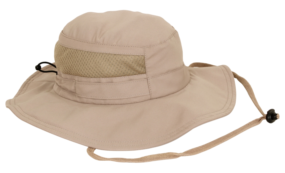 15634 Lightweight Adjustable Mesh Boonie Hat, Khaki