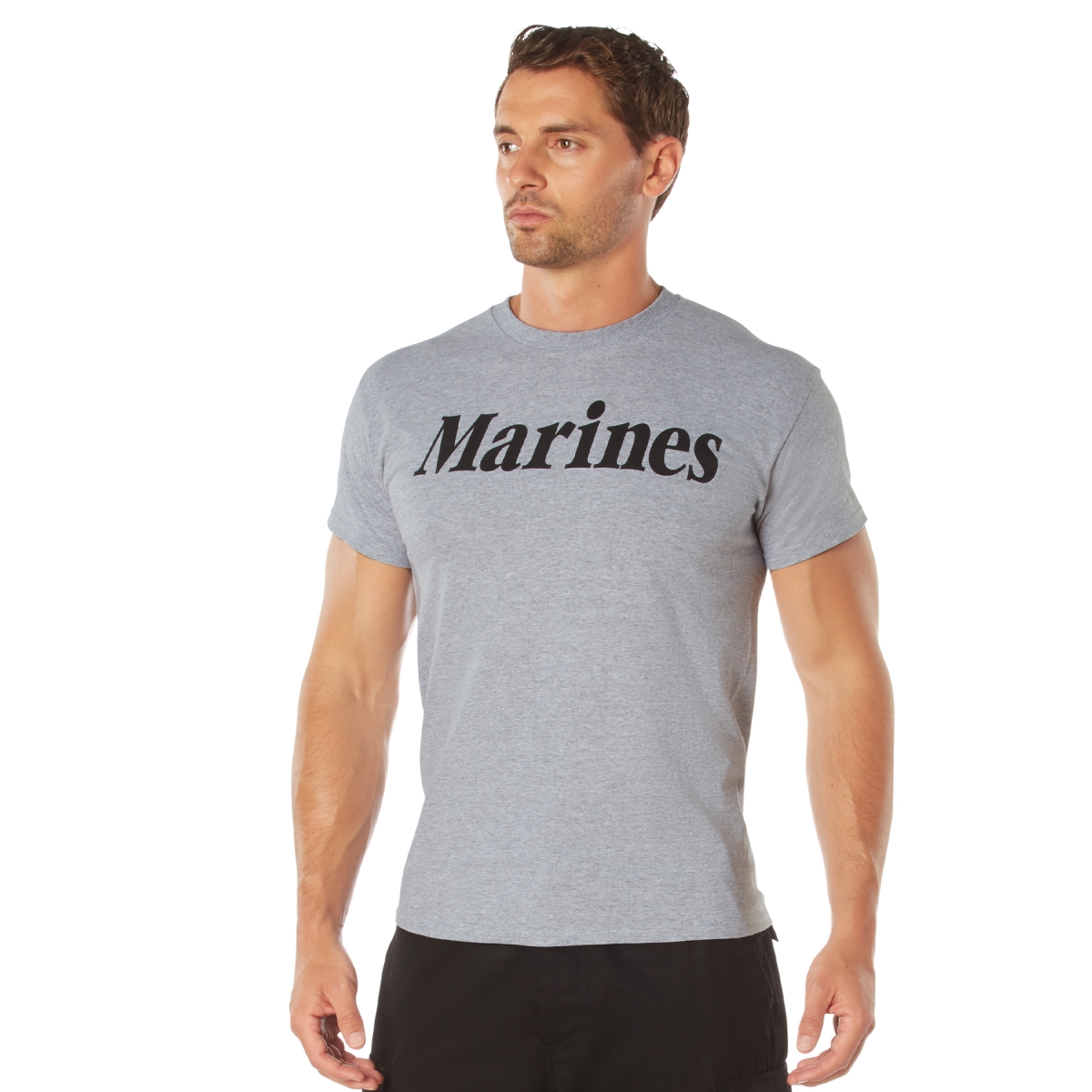 5988 Men Marines Grey Physical Training Short Sleeve T-Shirt - 2XL